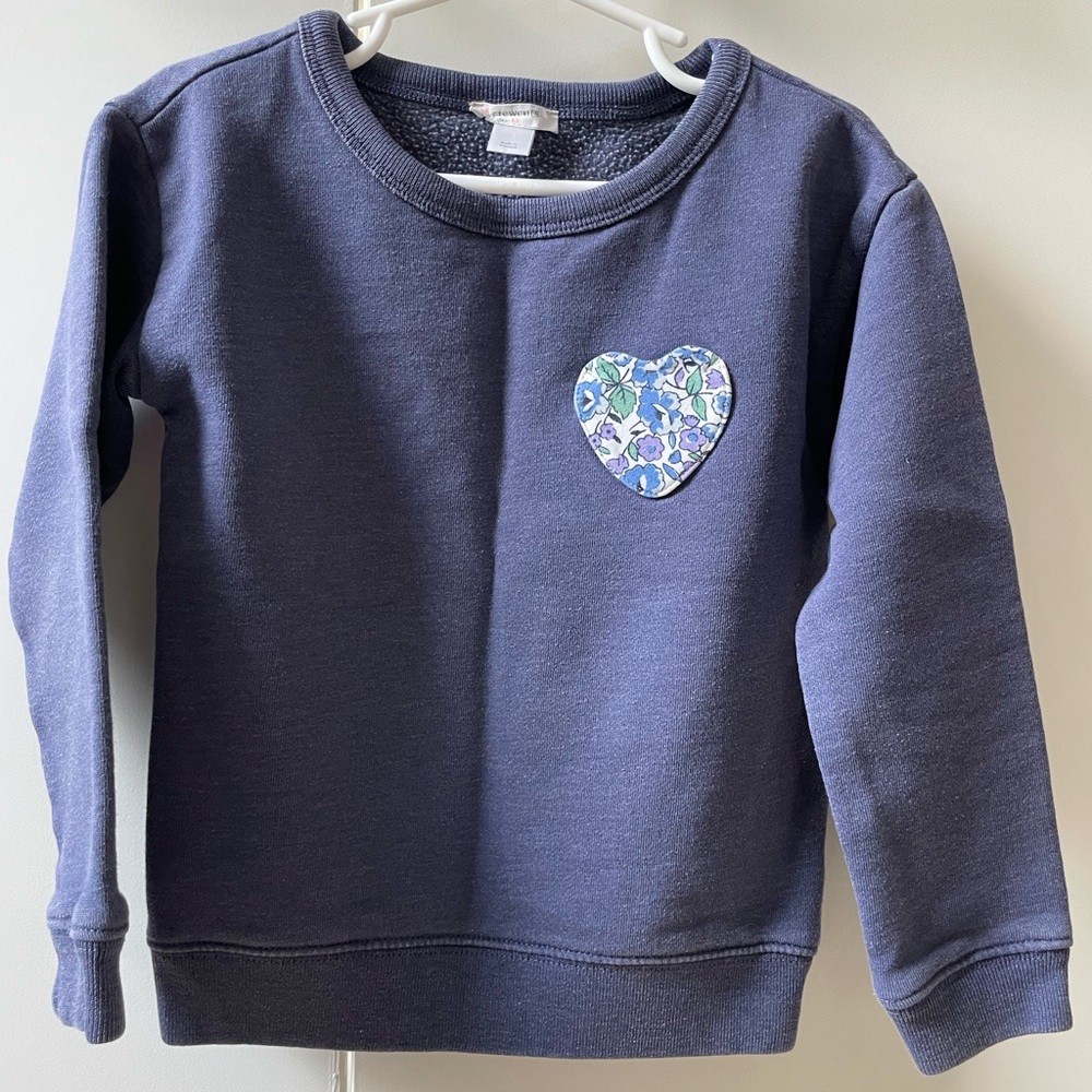Crewcuts sweatshirt with liberty print heart pocket